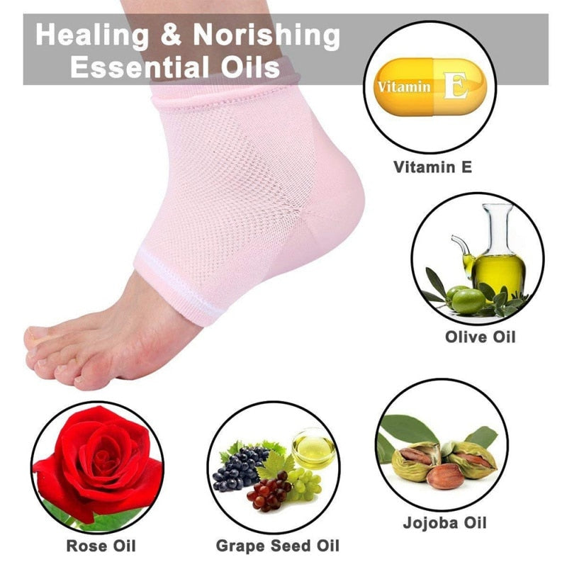 Moisturize, heal and repair your dry, cracked heels, Moisturizing Gel Spa Socks